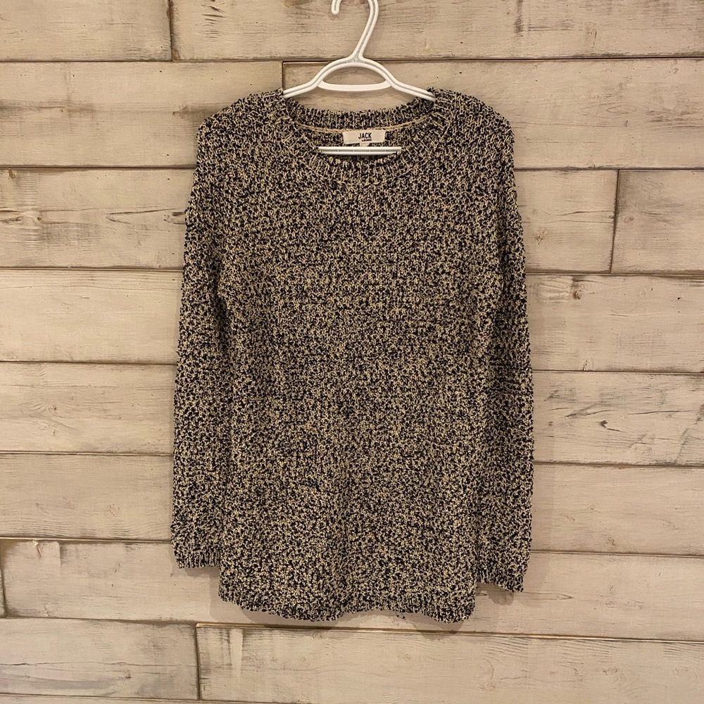 BB Dakota Black and Cream Knit Sweater